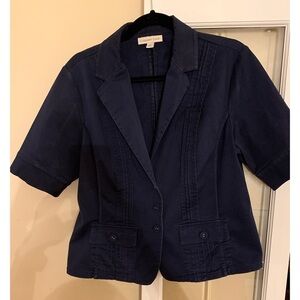 💕Coldwater Creek Short Sleeve Washed Blue Jacket Size 12
